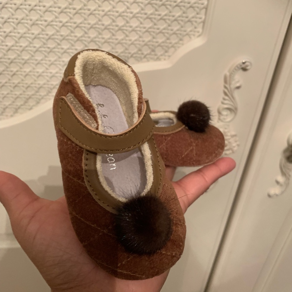 Beba bean baby Girl crib velvet shoes